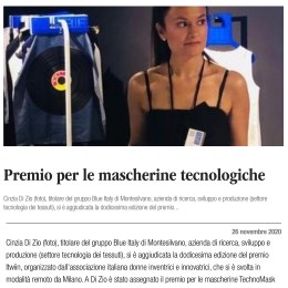 Blueitaly™ story: Premio ITWIIN 2020 - 'Associazione Italiana Donne Inventrici e Innovatrici' 18 Novembre 2020 - www.blueitaly.org