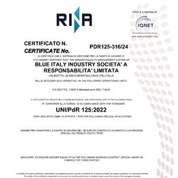 Blueitaly™ for: PARI OPPORTUNITÀ - certificazione - 02/2024 - www.blueitaly.org