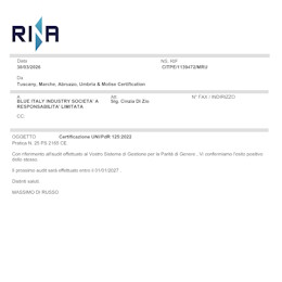 Blueitaly™ for: PARI OPPORTUNITÀ - certificazione - 02/2024 - www.blueitaly.org
